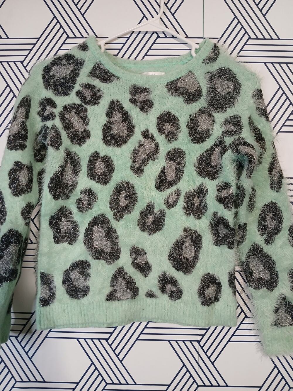 Justice Girls animal Print sweater Size 14